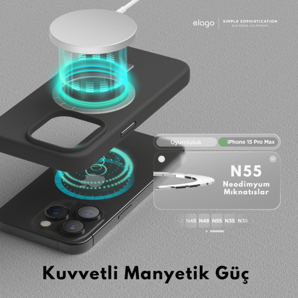 Elago iPhone 15 Pro Max Magsafe Silikon Kılıf - Görsel 2