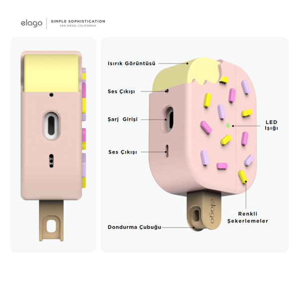 Elago Apple AirPods Pro 2 Dondurma Kılıf - Açık Pembe - Görsel 2