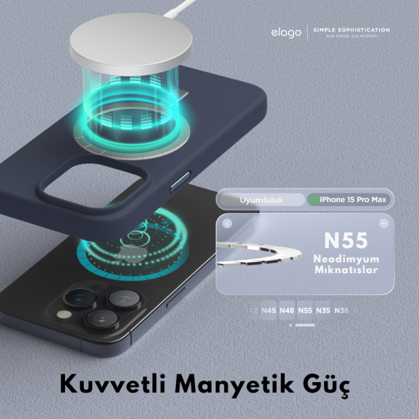 Elago iPhone 15 Pro Max Magsafe Silikon Kılıf - Görsel 2