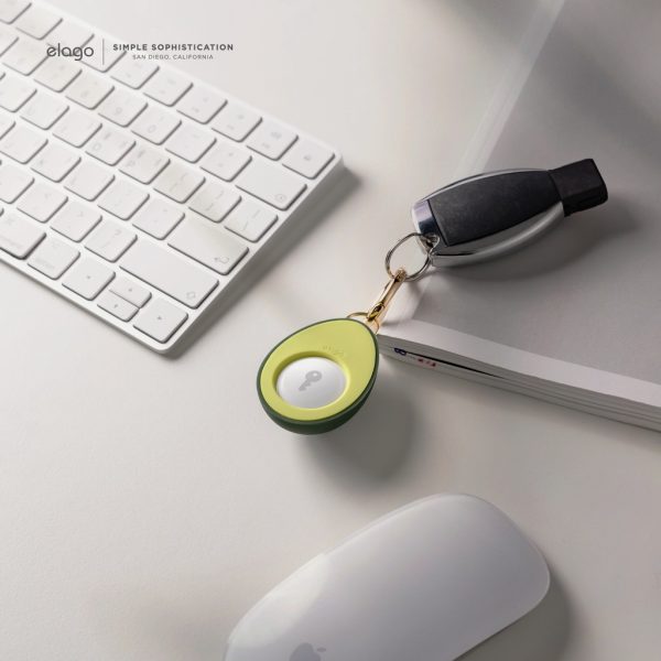 Elago Apple AirTag Uyumlu Silikon Avocado Kılıf - Görsel 6