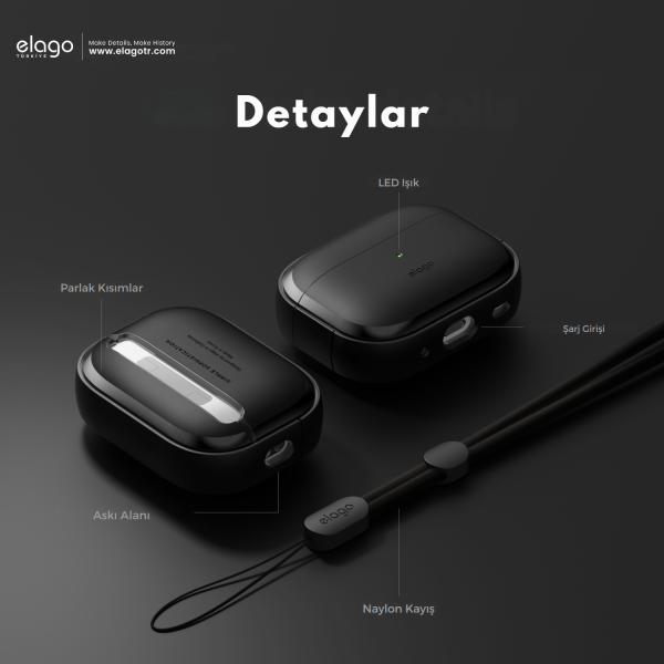 Elago Apple AirPods Pro 2 EDC Kılıf - Siyah - Görsel 3