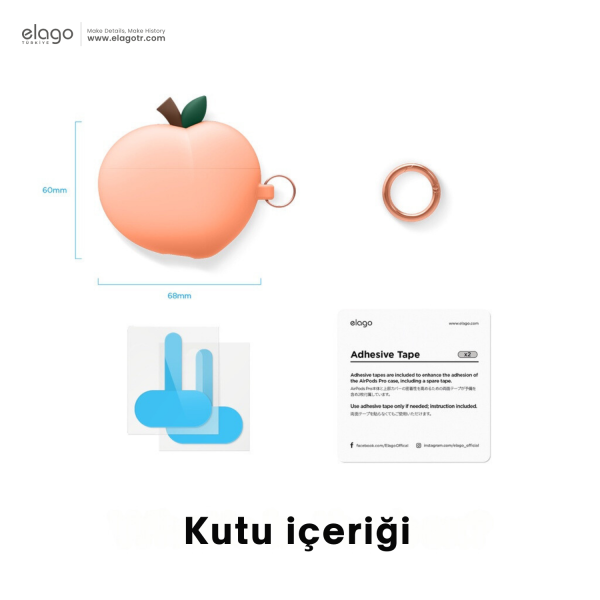 Elago Apple AirPods Pro 2 Uyumlu Şeftali Kılıf - Görsel 5