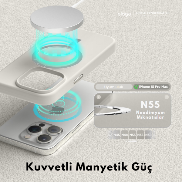Elago iPhone 15 Pro Max Silikon MagSafe Kılıf - Görsel 2