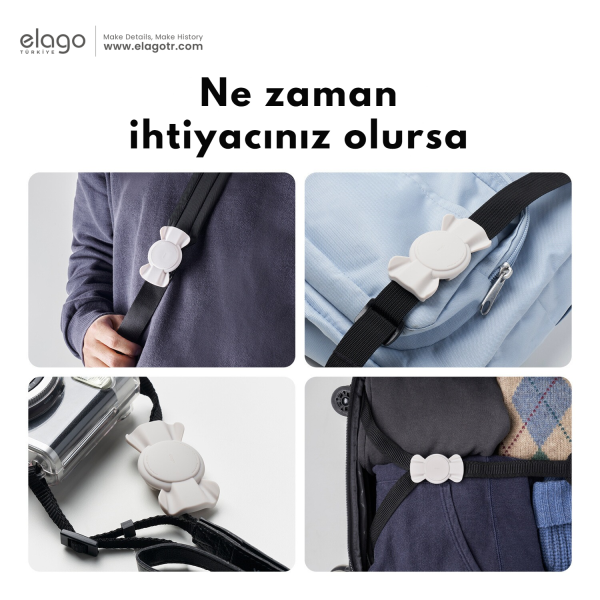 Elago Köpek Tasması Uyumlu AirTag Kılıfı - Mint Kurdele - Görsel 5