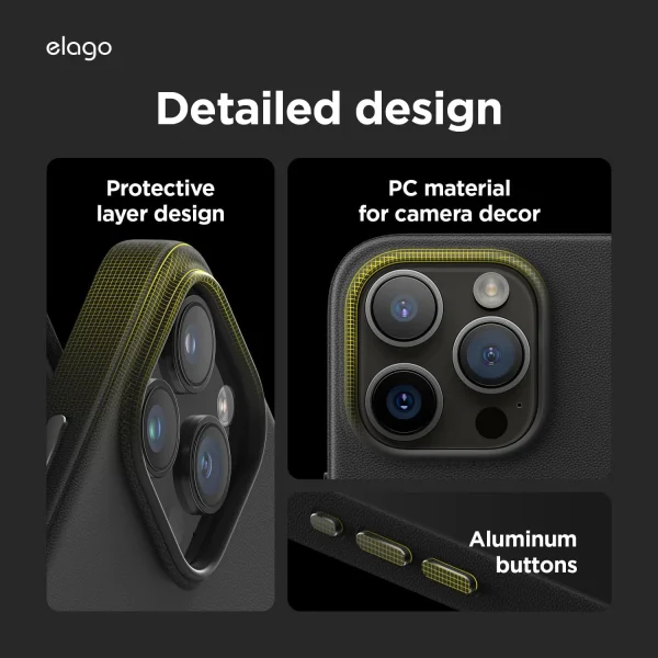 Elago iPhone 15 Pro Max Vegan Deri Magsafe Kılıf - Görsel 4