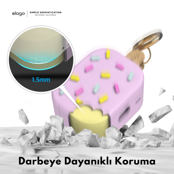 Elago Apple AirPods Pro 2 Dondurma Kılıf - Lavanta - Görsel 3