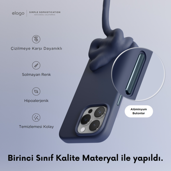 Elago iPhone 15 Pro Max Magsafe Silikon Kılıf - Görsel 4