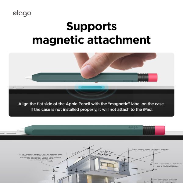 Elago Apple iPad Kalem Kılıfı USB-C Uyumlu - Yeşil - Görsel 5