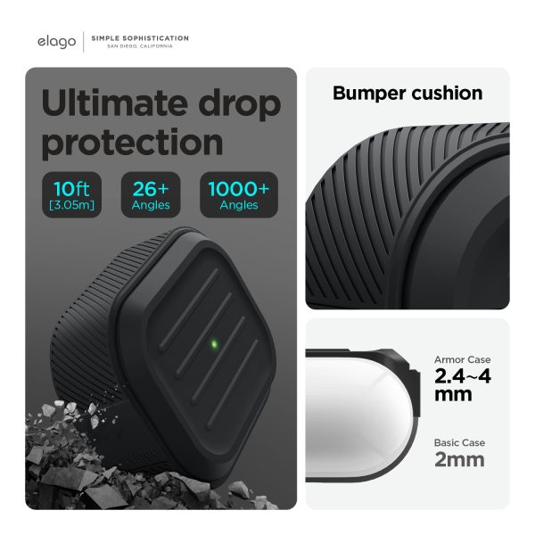 Elago Apple AirPods Pro 2 Armor Kılıf - Siyah - Görsel 5