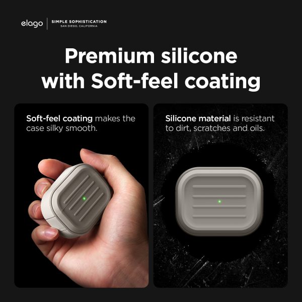 Elago Apple AirPods Pro 2 Armor Kılıf - Krem - Görsel 5