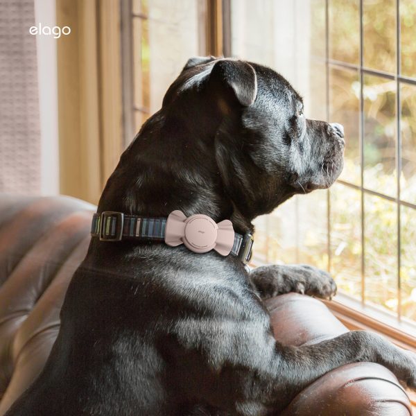 Elago Köpek Tasması Uyumlu AirTag Kılıfı - Açık Pembe Kurdele - Görsel 8