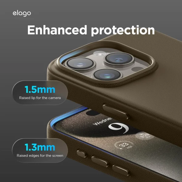 Elago iPhone 15 Pro Max Vegan Deri Magsafe Kılıf - Görsel 6
