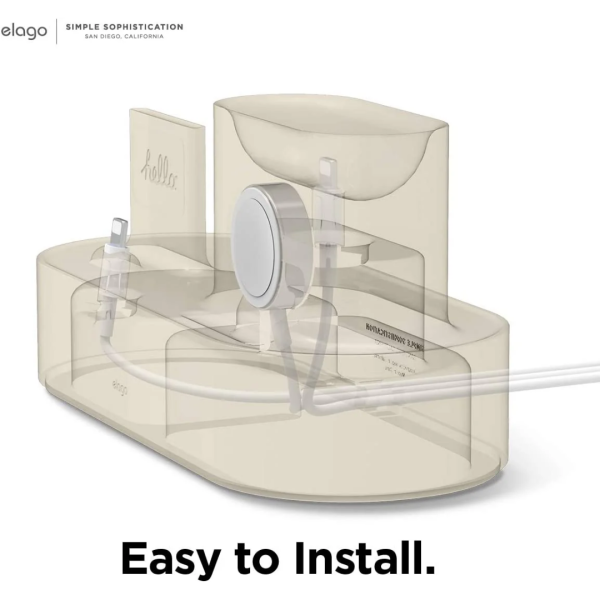 Elago Apple Uyumlu 3 in 1 Şarj Standı - Siyah - Görsel 6