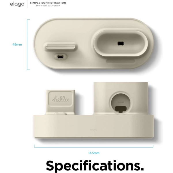 Elago Apple Uyumlu 3 in 1 Şarj Standı - Siyah - Görsel 7
