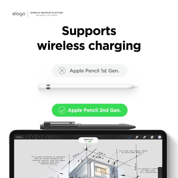 Elago 2. Nesil ve Pro Uyumlu Apple Pencil Kılıfı-Siyah - Görsel 3