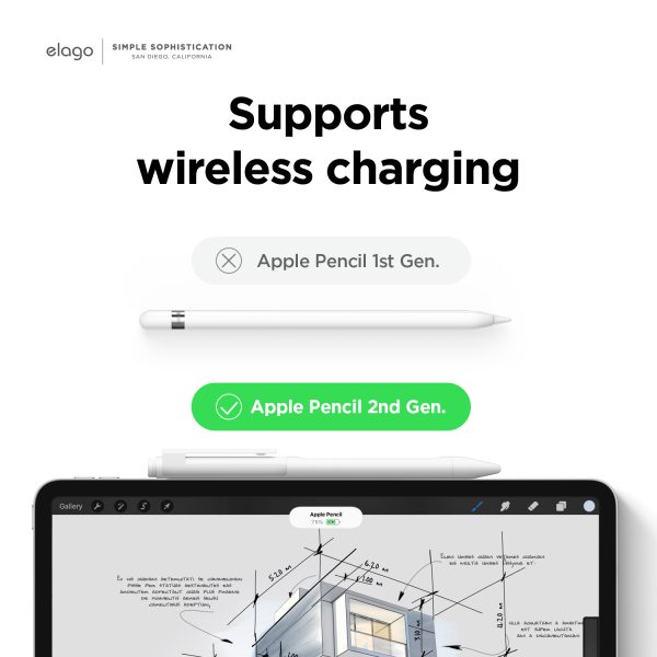 Elago 2. Nesil ve Pro Uyumlu Apple Pencil Kılıfı - Beyaz - Görsel 3