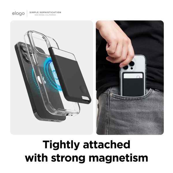 Elago Apple Magsafe Silikon Wallet - Siyah - Görsel 3