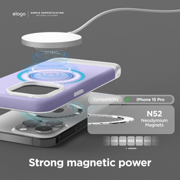 Elago Apple iPhone 15 Pro Uyumlu Glide MagSafe Silikon - Görsel 7