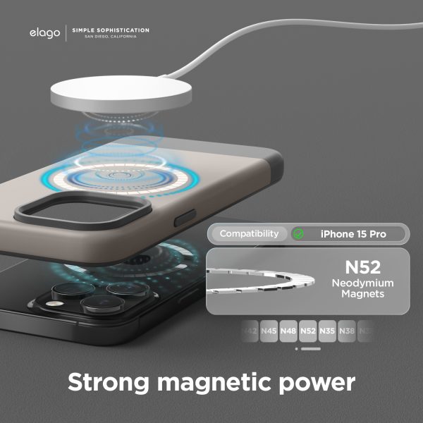 Elago Apple iPhone 15 Pro Uyumlu Glide MagSafe Silikon - Görsel 7