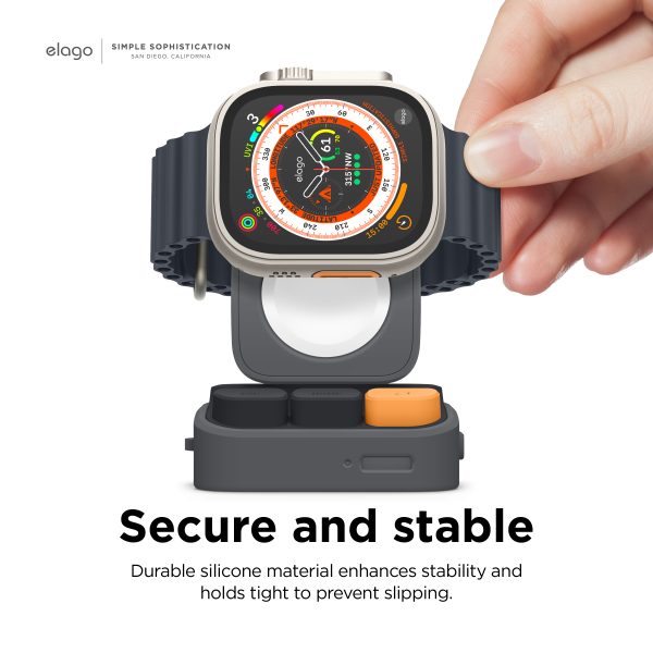 Elago W9 Apple Watch Şarj Standı - Koyu Gri - Görsel 5