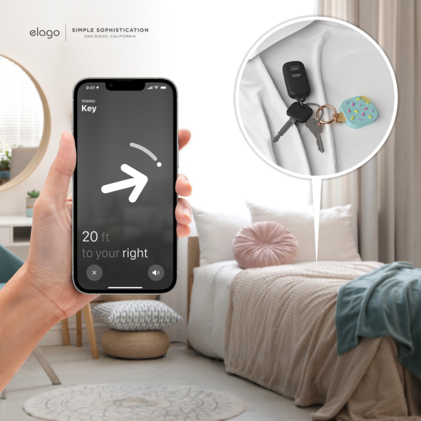 Elago Apple AirTag Uyumlu Silikon Dondurma Kılıf - Mint - Görsel 4