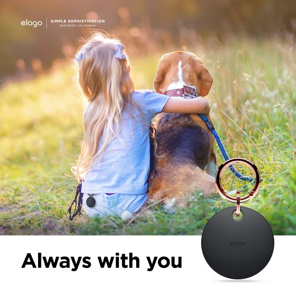 Elago Apple AirTag Uyumlu Silikon Kılıf - Siyah - Görsel 2