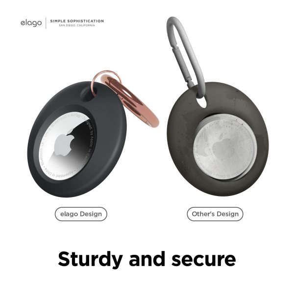 Elago Apple AirTag Uyumlu Silikon Kılıf - Siyah - Görsel 3