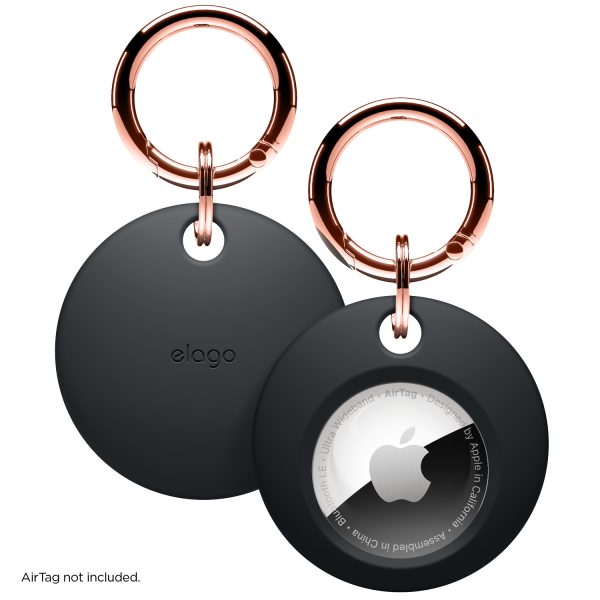 Elago Apple AirTag Uyumlu Silikon Kılıf - Siyah - Görsel 8