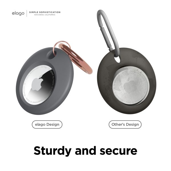 Elago Apple AirTag Uyumlu Silikon Kılıf - Gri - Görsel 3