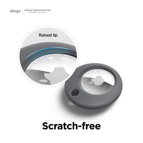 Elago Apple AirTag Uyumlu Silikon Kılıf - Gri - Görsel 4