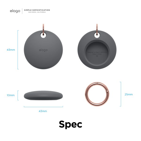 Elago Apple AirTag Uyumlu Silikon Kılıf - Gri - Görsel 7