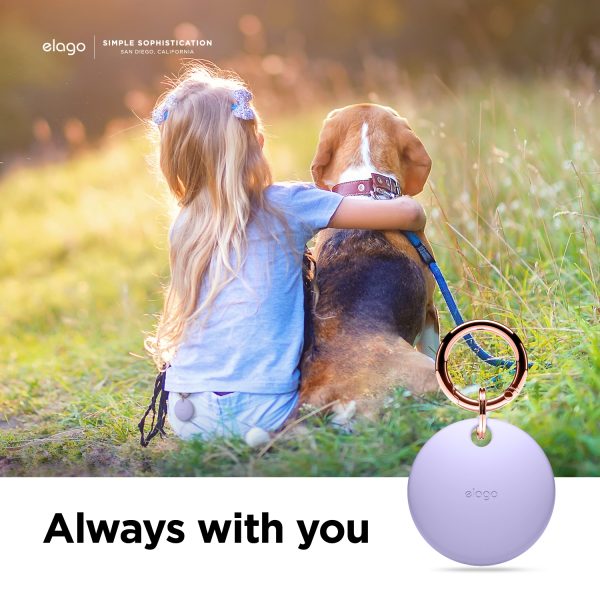 Elago Apple AirTag Uyumlu Silikon Kılıf  - Lavanta - Görsel 2