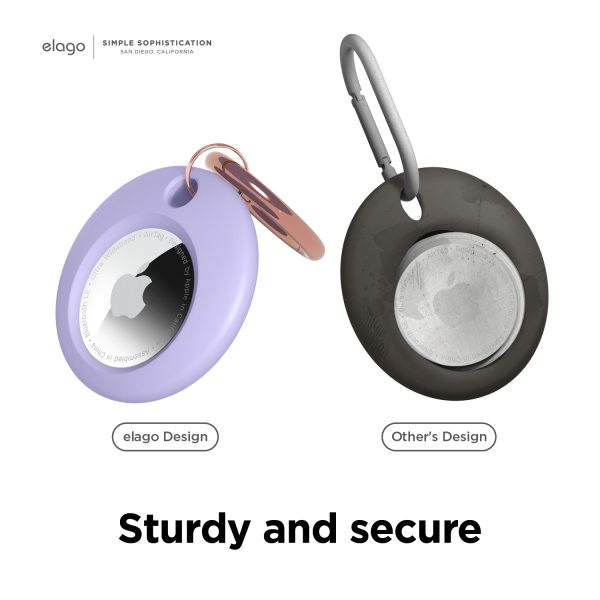 Elago Apple AirTag Uyumlu Silikon Kılıf  - Lavanta - Görsel 3