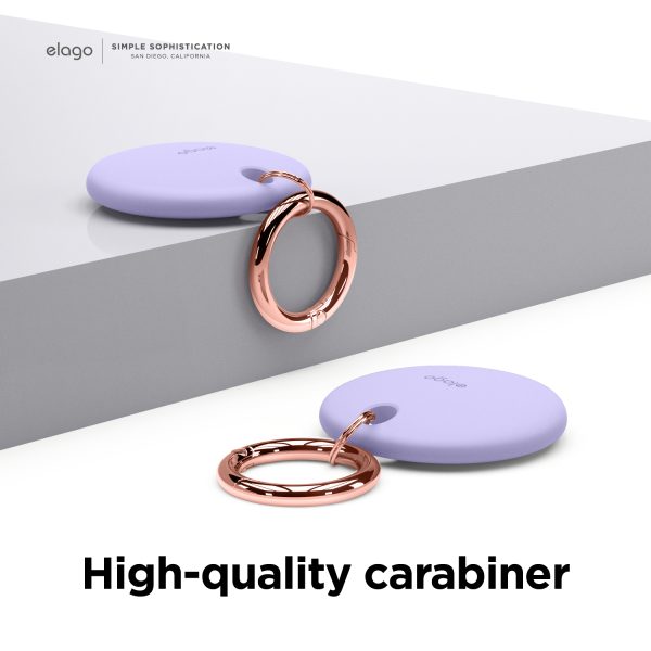 Elago Apple AirTag Uyumlu Silikon Kılıf  - Lavanta - Görsel 6