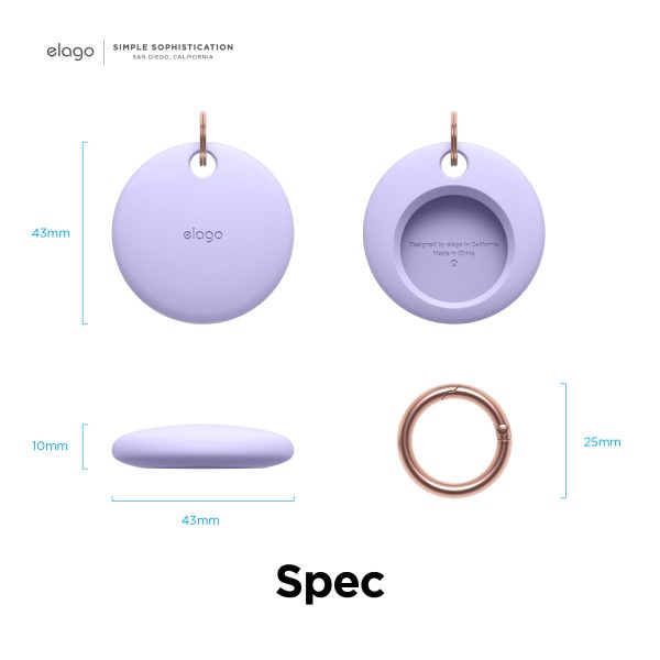 Elago Apple AirTag Uyumlu Silikon Kılıf  - Lavanta - Görsel 7