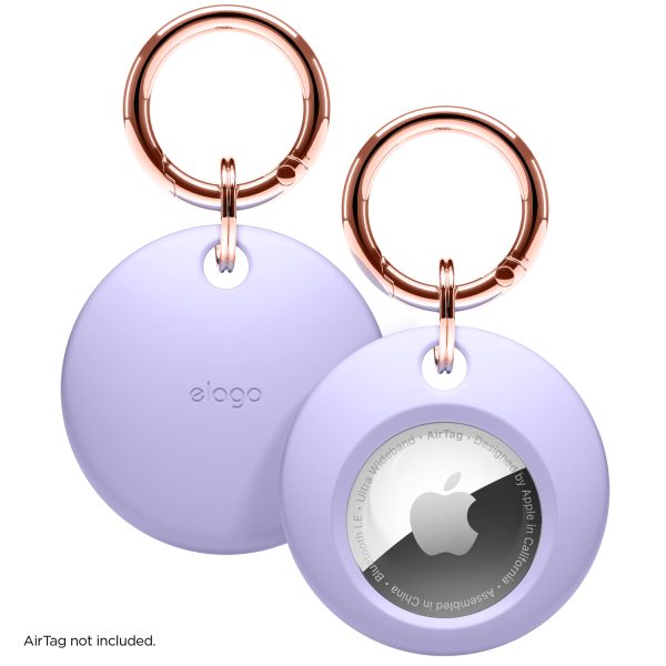 Elago Apple AirTag Uyumlu Silikon Kılıf  - Lavanta - Görsel 8