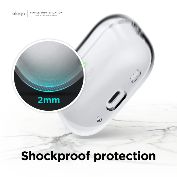 Elago Apple AirPods Pro 2 Uyumlu Şeffaf Kılıf - Çiçek - Görsel 3