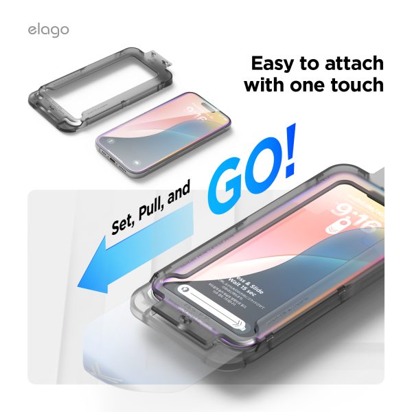 Elago Apple iPhone 16 Aplikatörlü Temperli Cam Ekran Koruyucu - Görsel 2