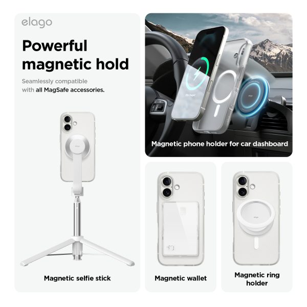 Elago Apple iPhone 16 Uyumlu Şeffaf Mat MagSafe Hibrit Kılıf - Görsel 3