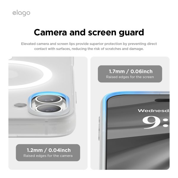 Elago Apple iPhone 16 Uyumlu Şeffaf Mat MagSafe Hibrit Kılıf - Görsel 5