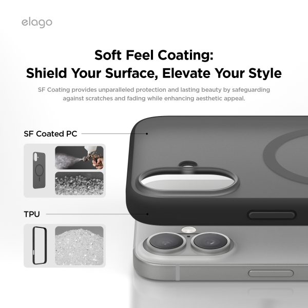 Elago Apple iPhone 16 Plus Uyumlu Siyah MagSafe Hibrit Kılıf - Görsel 4