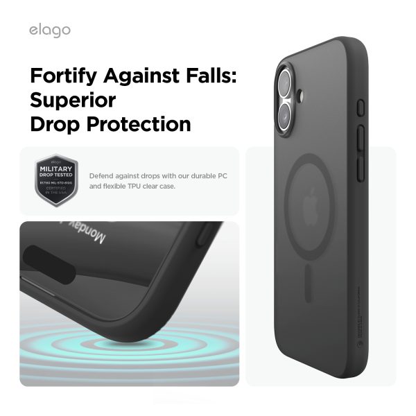 Elago Apple iPhone 16 Plus Uyumlu Siyah MagSafe Hibrit Kılıf - Görsel 7