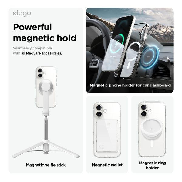 Elago Apple iPhone 16 Plus Uyumlu Şeffaf MagSafe Hibrit Kılıf - Görsel 3