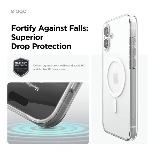 Elago Apple iPhone 16 Plus Uyumlu Şeffaf MagSafe Hibrit Kılıf - Görsel 7