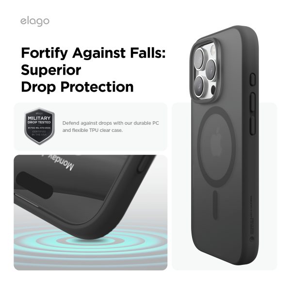 Elago Apple iPhone 16 Pro Max Uyumlu Siyah MagSafe Hibrit Kılıf - Görsel 7
