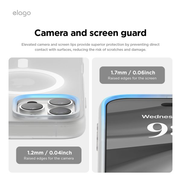 Elago Apple iPhone 16 Pro Max Uyumlu Şeffaf Mat MagSafe Hibrit Kılıf - Görsel 5