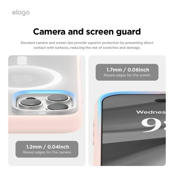 Elago Apple iPhone 16 Pro Max Uyumlu Şeffaf Pembe MagSafe Hibrit Kılıf - Görsel 5