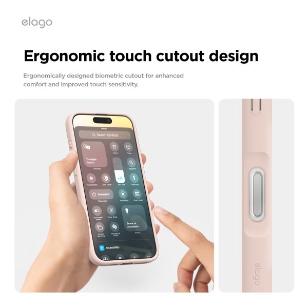 Elago Apple iPhone 16 Pro Max Uyumlu Şeffaf Pembe MagSafe Hibrit Kılıf - Görsel 6