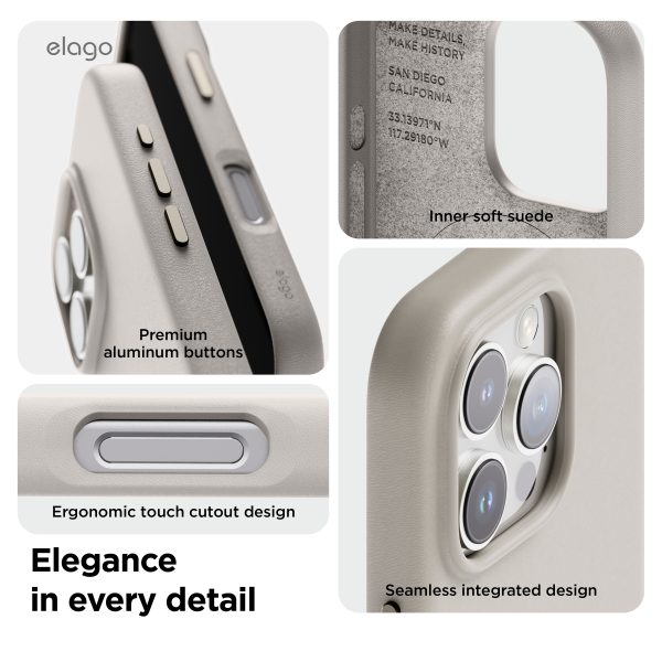 Elago Apple iPhone 16 Pro Vegan Deri Magsafe Kılıf - Görsel 5