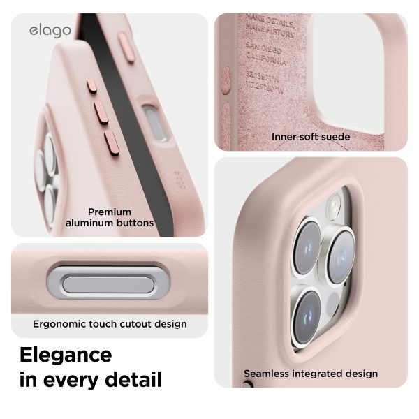 Elago Apple iPhone 16 Pro Vegan Deri Magsafe Kılıf - Görsel 5